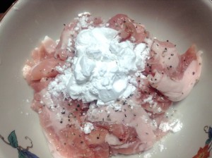 豚肉とにんにくの芽炒め-レシピ1
