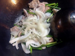 豚肉とにんにくの芽炒め-レシピ3